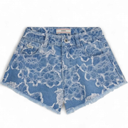 Guess meisjes korte spiijkerbroek witte bloemen