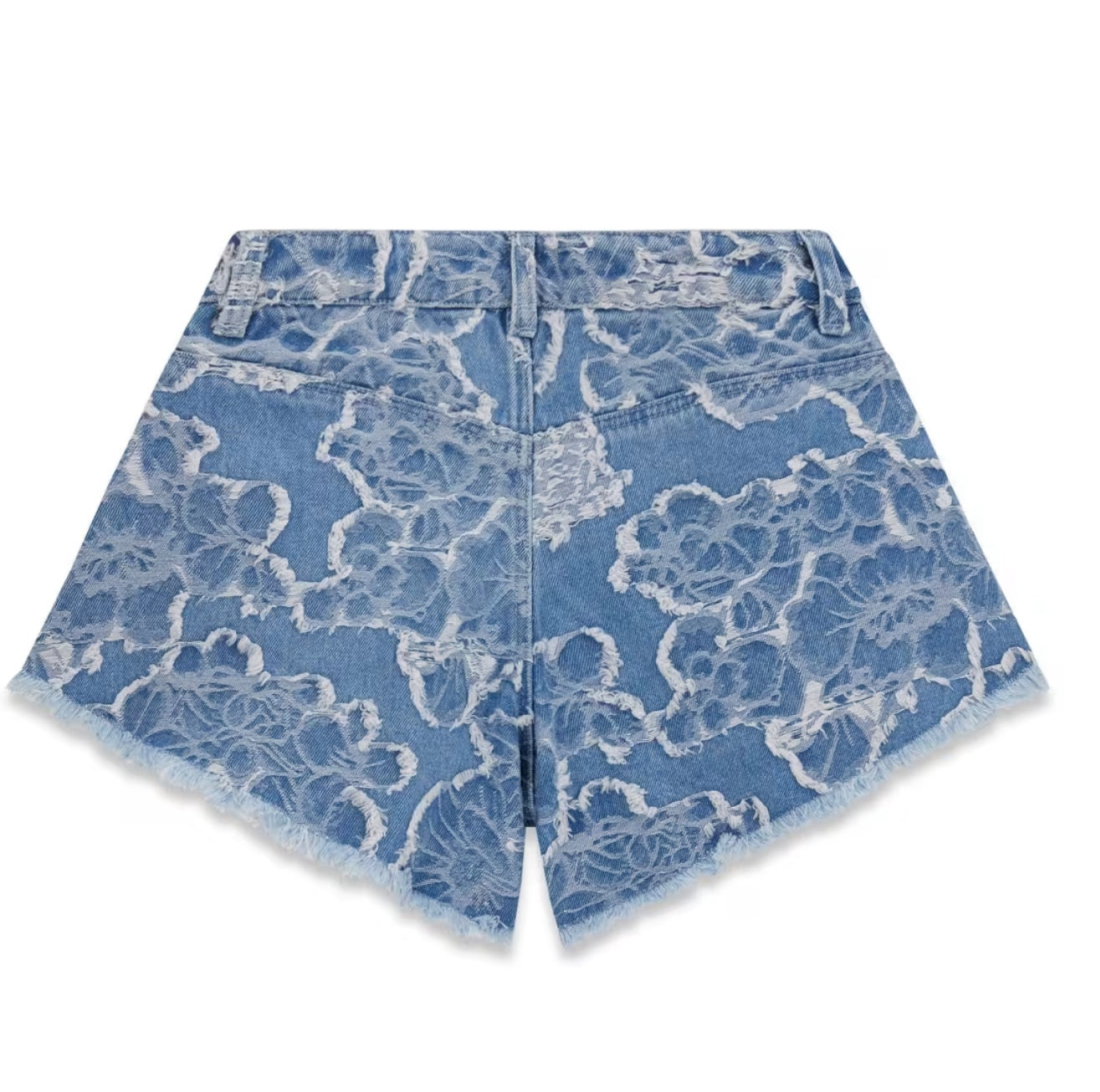 Guess meisjes korte spiijkerbroek witte bloemen