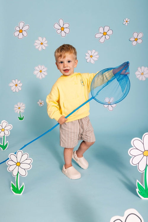 QPI baby jongens sweater geel krokodil