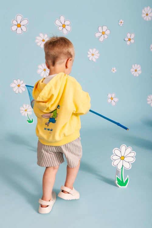 QPI baby jongens sweater geel krokodil