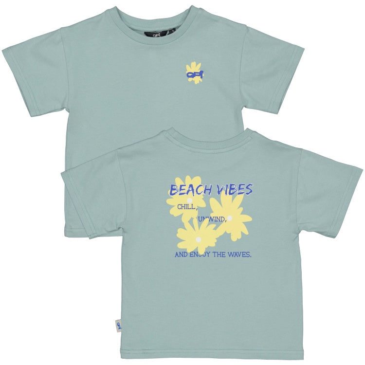QPI baby jongens tshirt mint bloem