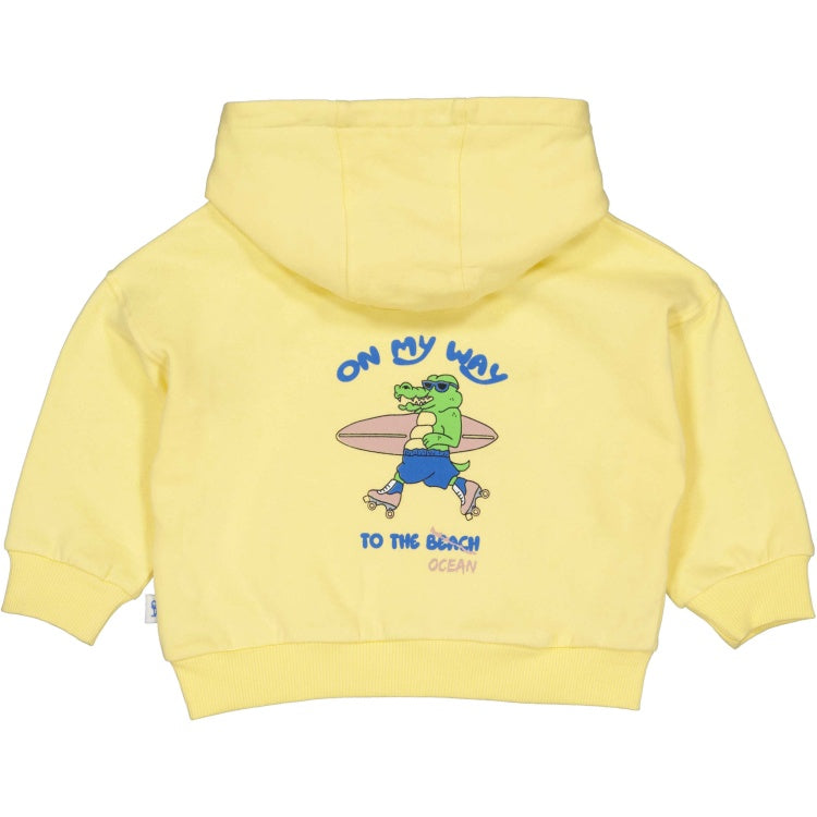 QPI baby jongens sweater geel krokodil
