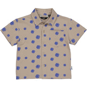 QPI baby jongens blouse beige blauw
