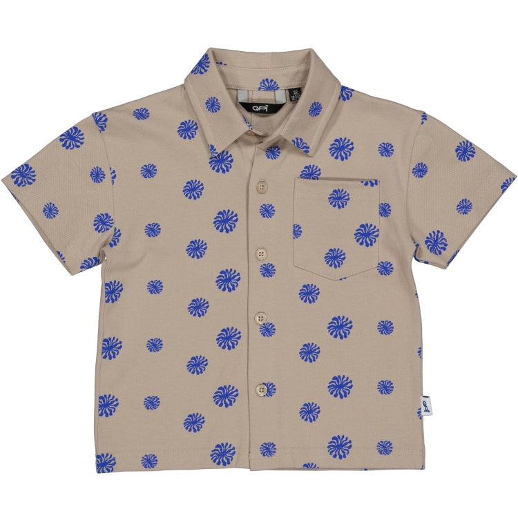 QPI baby jongens blouse beige blauw