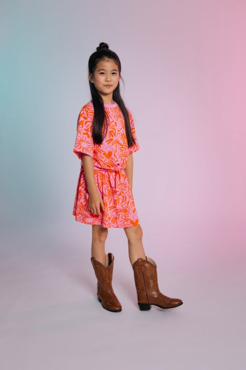 Quapi meisjes shirt roze/oranje knoop
