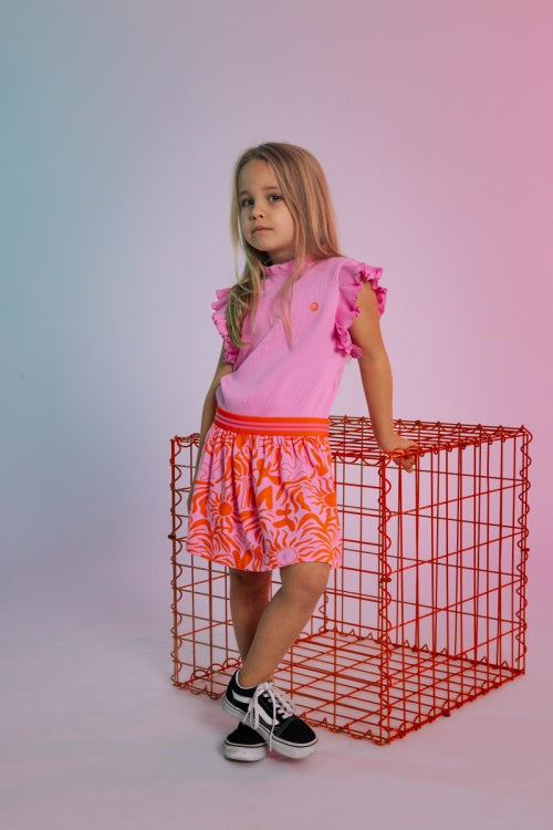 Quapi meisjes jurk roze/oranje
