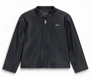 Guess meisjes nep leer jas zwart