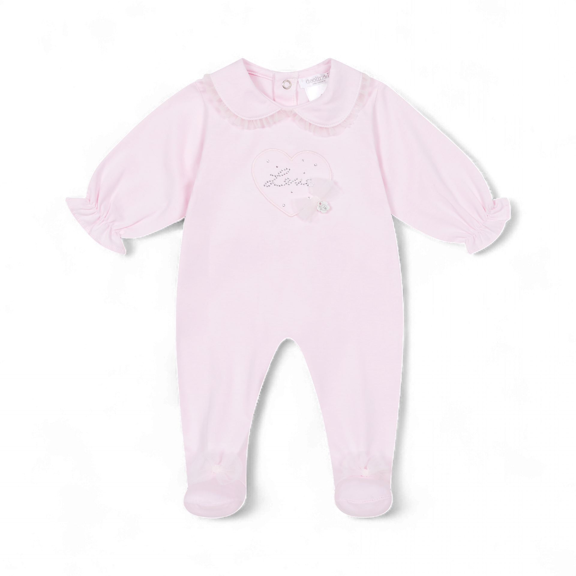 Deolinda baby meisjes boxpakje roze hart