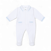 Deolinda baby jongens boxpakje wit/blauw
