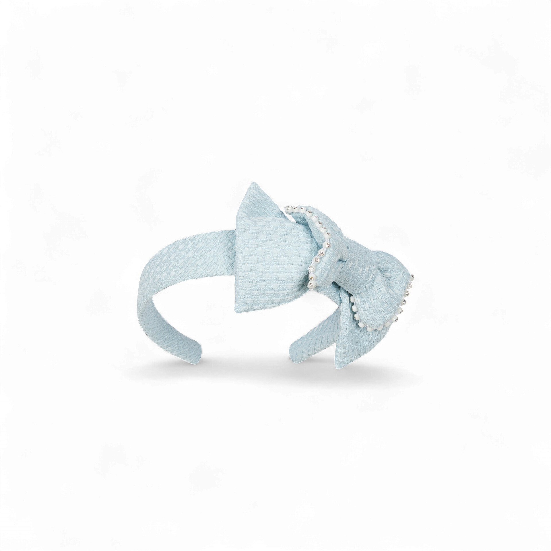 Deolinda baby meisjes haarband blauw strik
