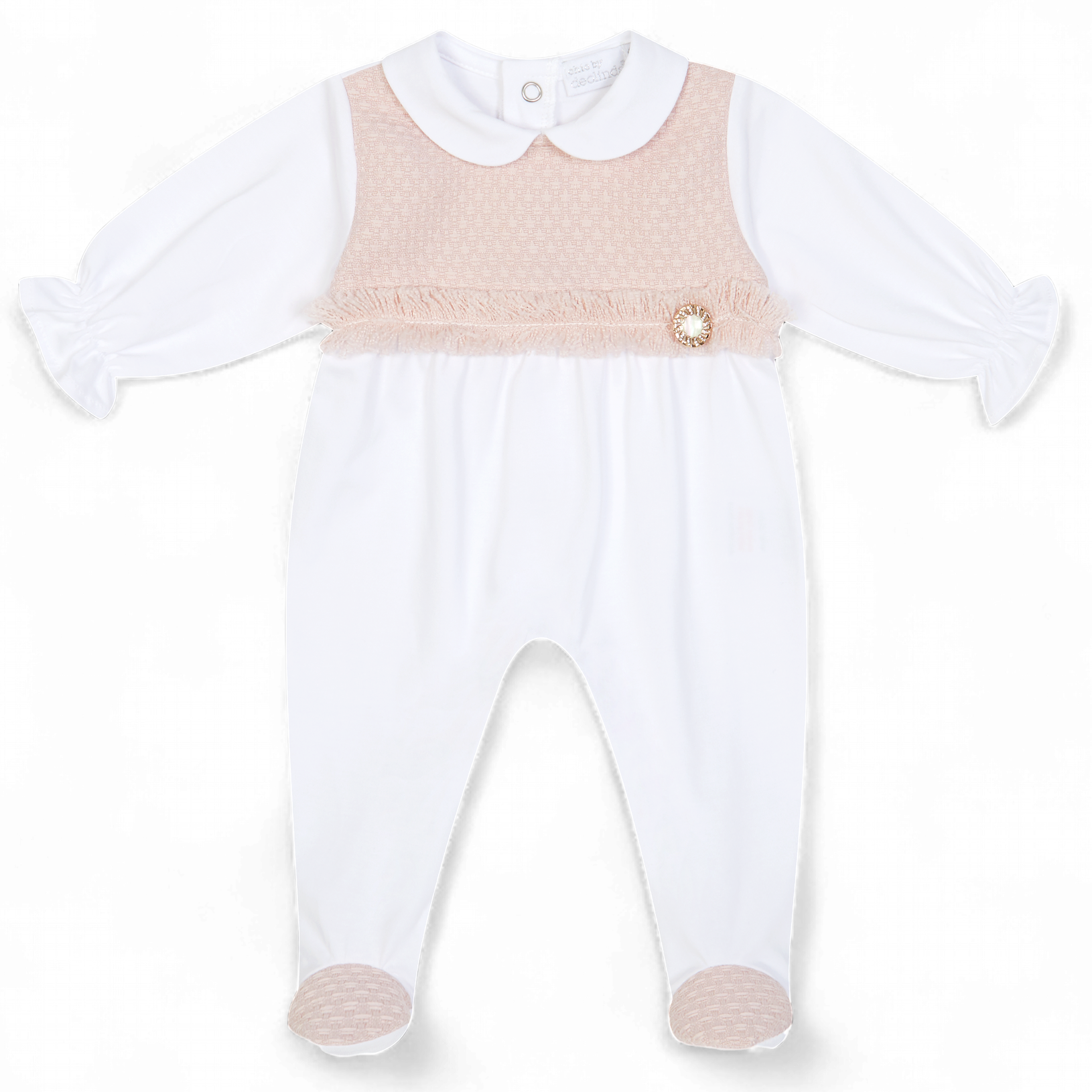 Deolinda baby meisjes boxpakje oud roze met mutsje