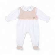Deolinda baby meisjes boxpakje oud roze met mutsje