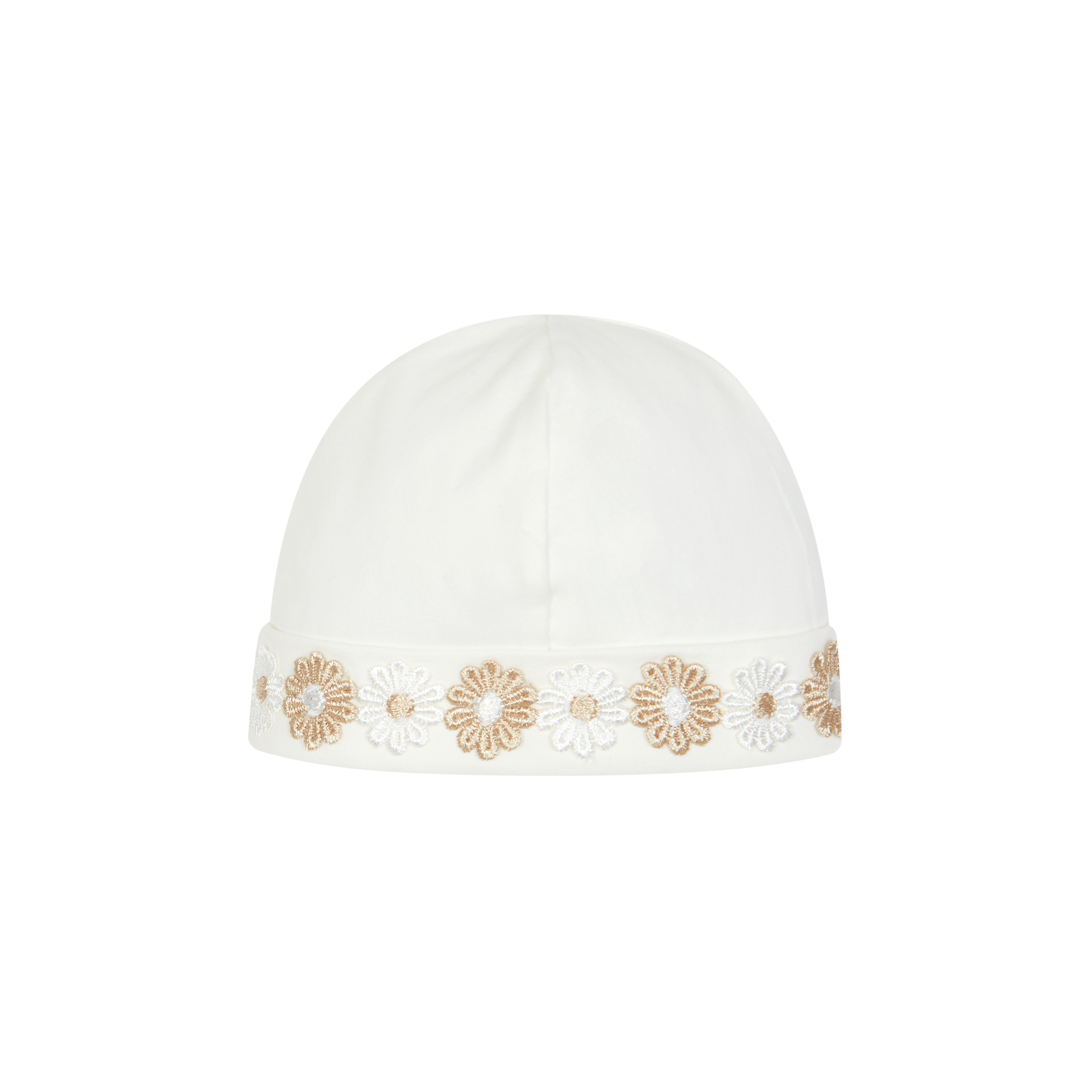 Deolinda baby meisjes boxpakje beige/wit bloemen