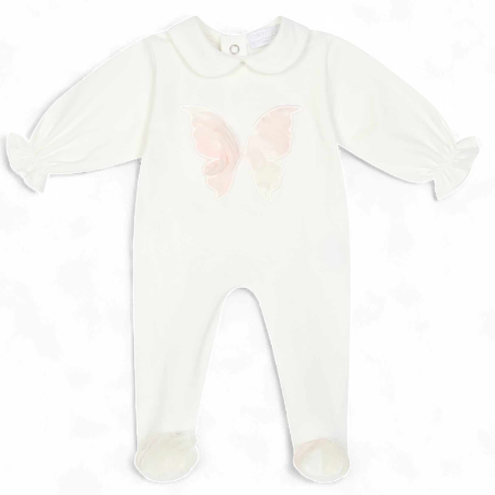 Deolinda baby meisjes boxpakje roze vlinder met mutsje