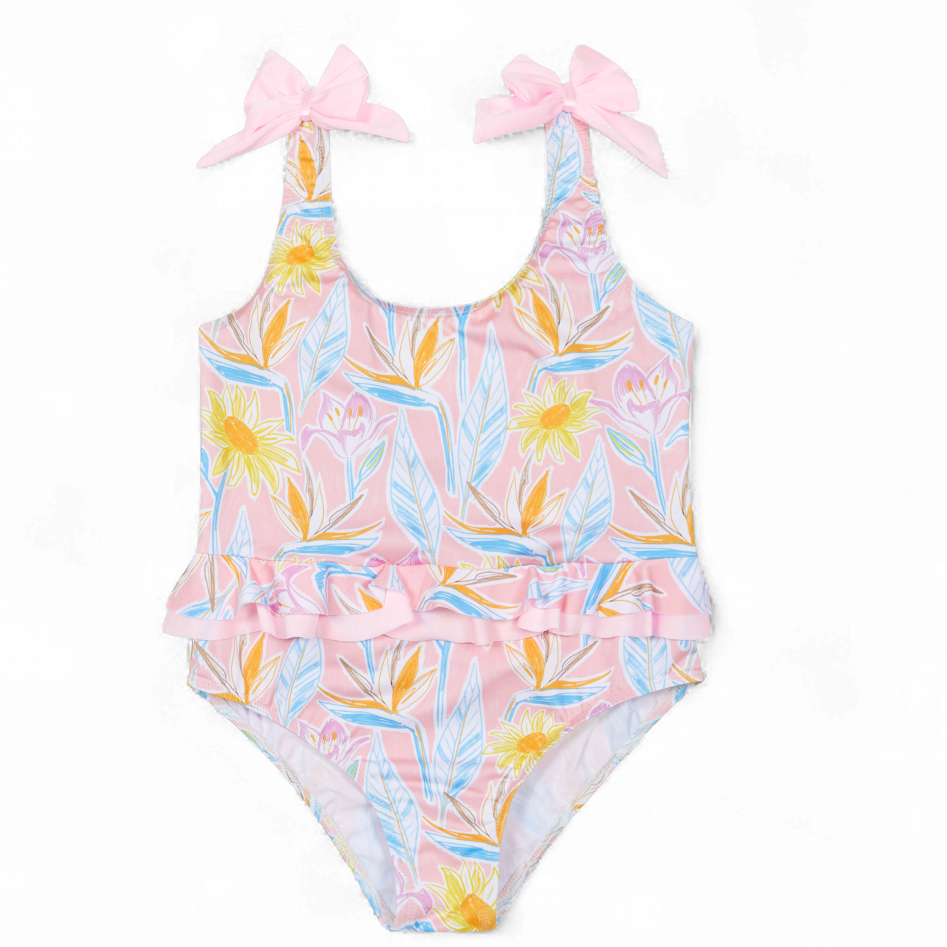 Deolinda baby meisjes zwempak roze bloemen