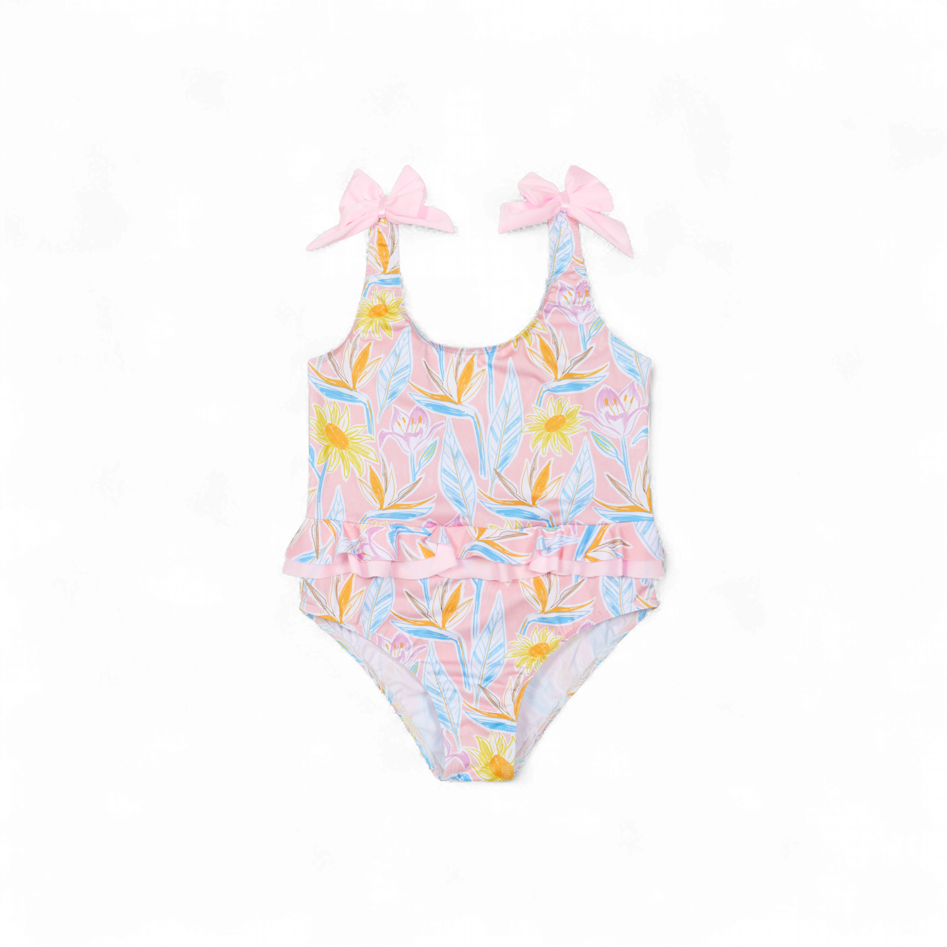 Deolinda baby meisjes zwempak roze bloemen