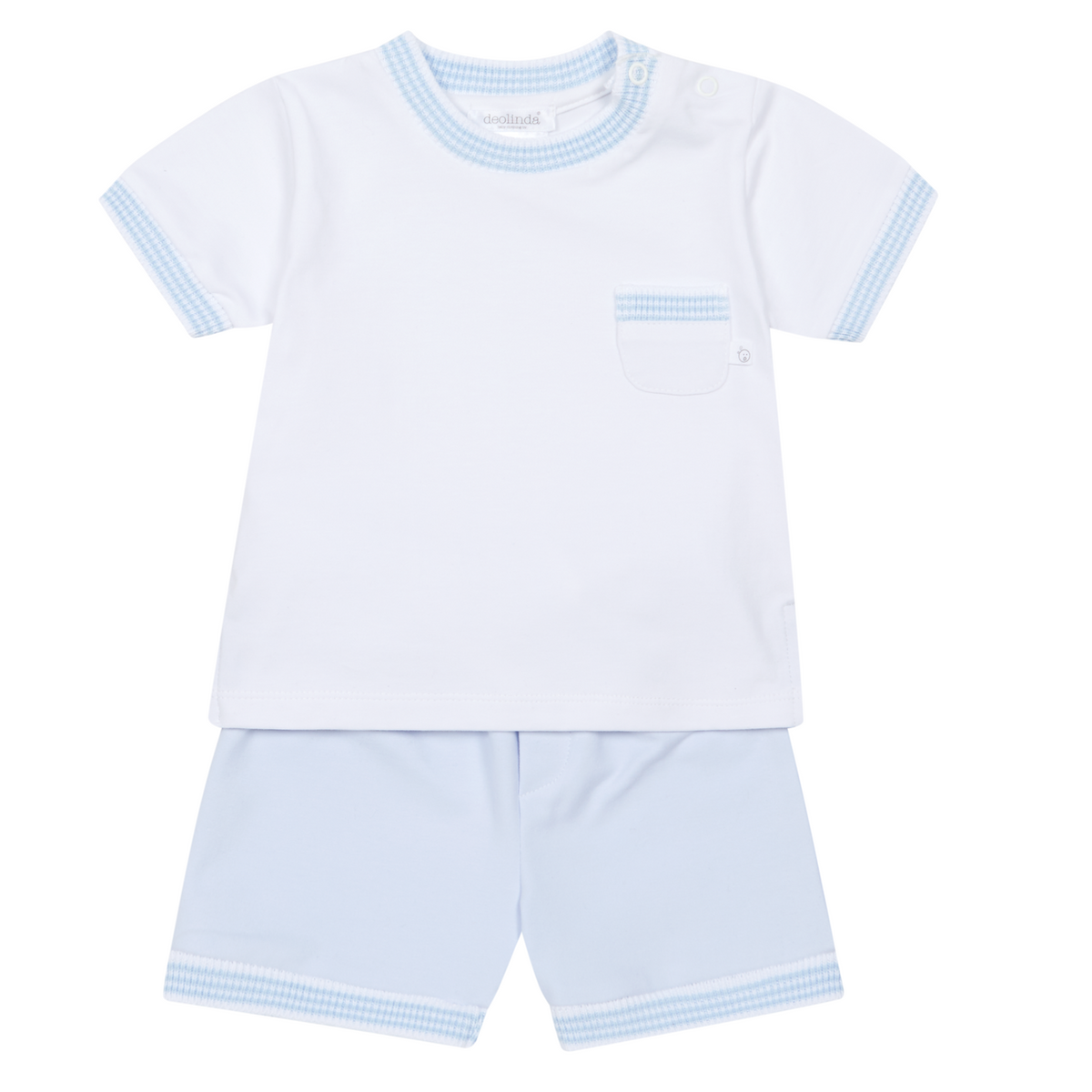 Deolinda baby jongens wit/blauw set