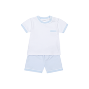 Deolinda baby jongens wit/blauw set