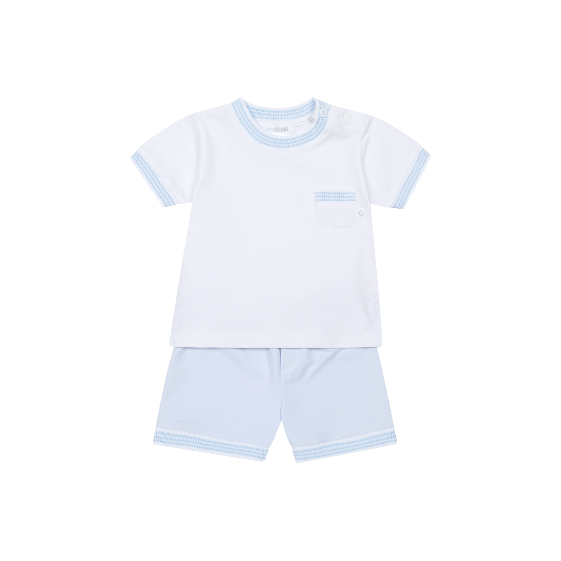 Deolinda baby jongens wit/blauw set
