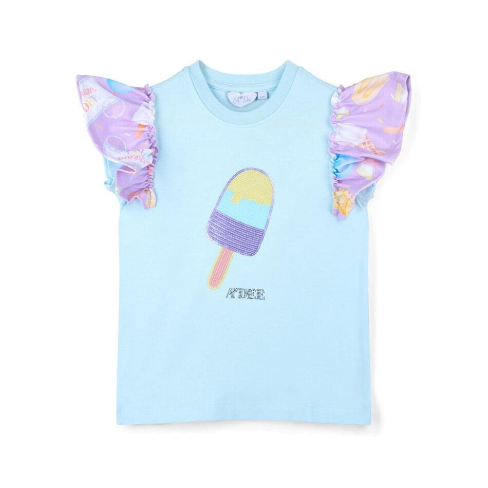 A’Dee Sia ice cream print rok set (Soft Blue)