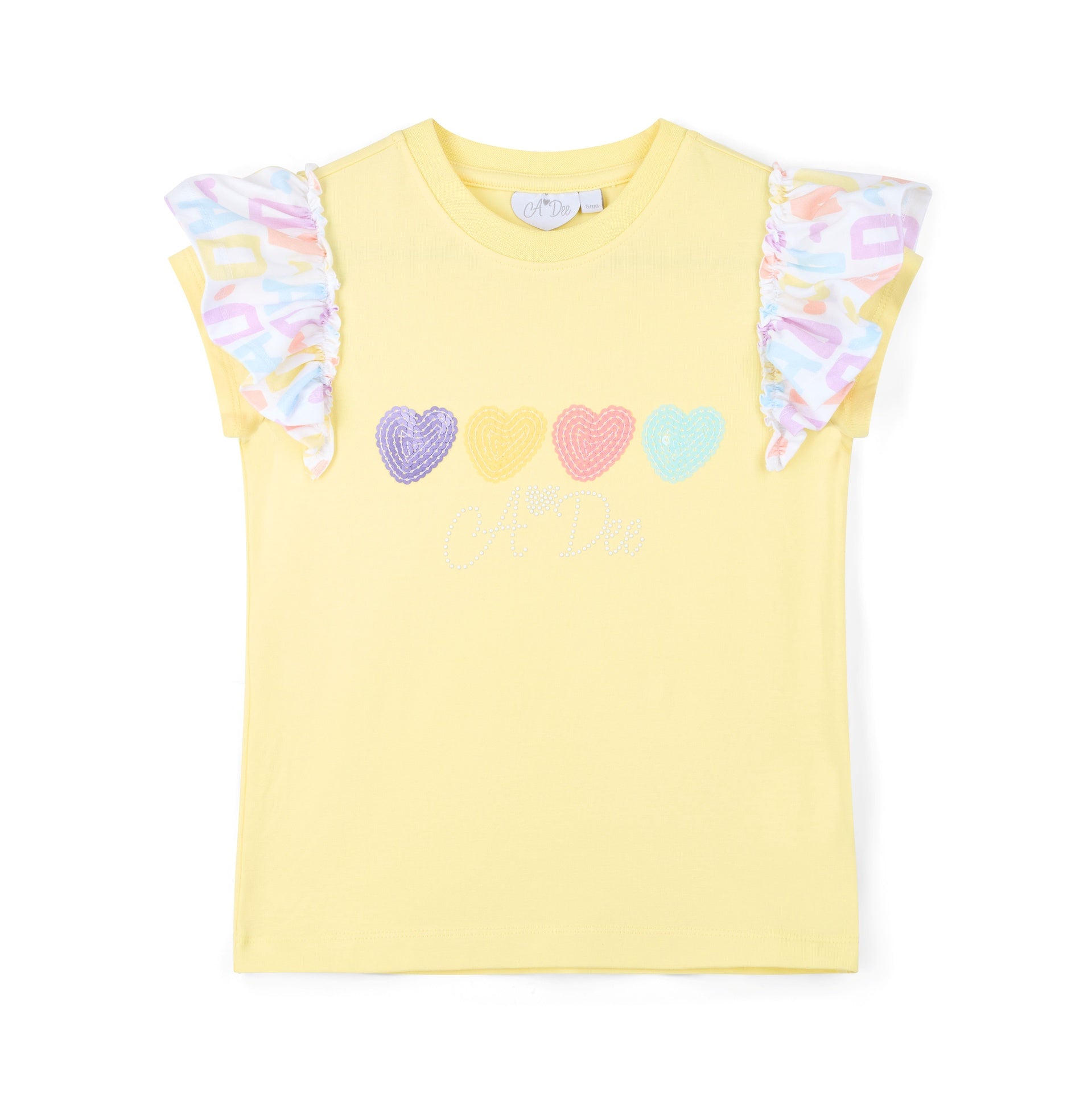 A'Dee Meisjes Set Short Sienna Initial Lemon Cake
