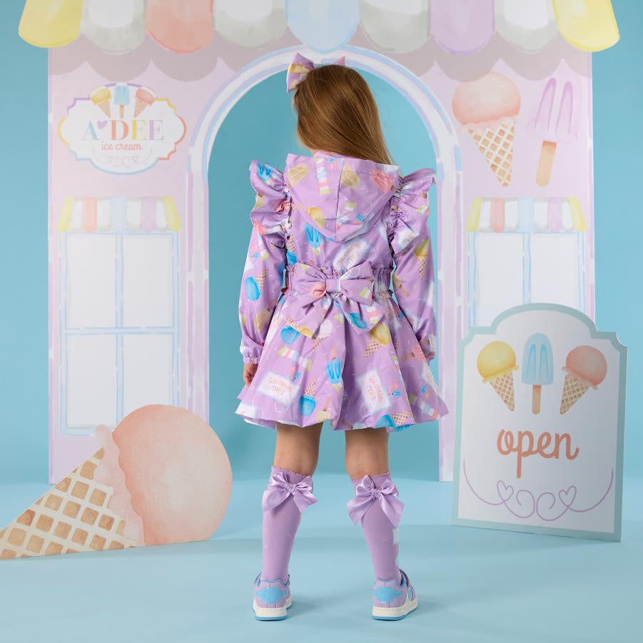 A’Dee Sabrina zomerjas met ice cream print (Lilac Dreams)