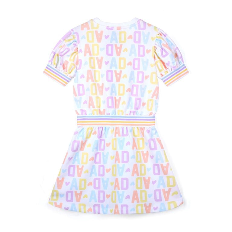 A’Dee Sawyer loge print jurk (Bright White)