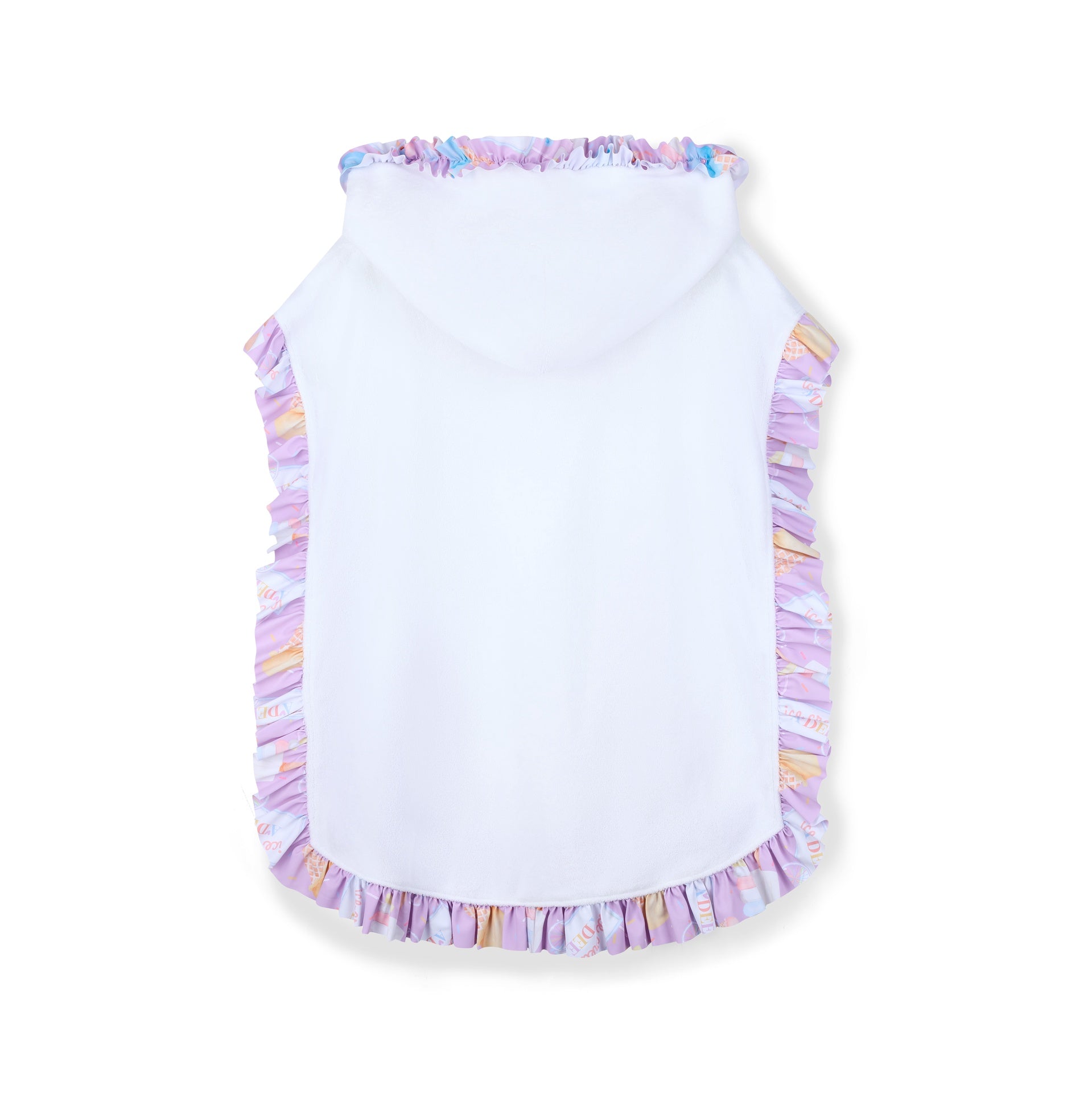 A’Dee Rosie ice cream print poncho (Bright White)