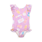 A’Dee Skye ice cream print badpak (Lilac Dreams)