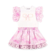 A’Dee Remi strikprint jurk (bright white)