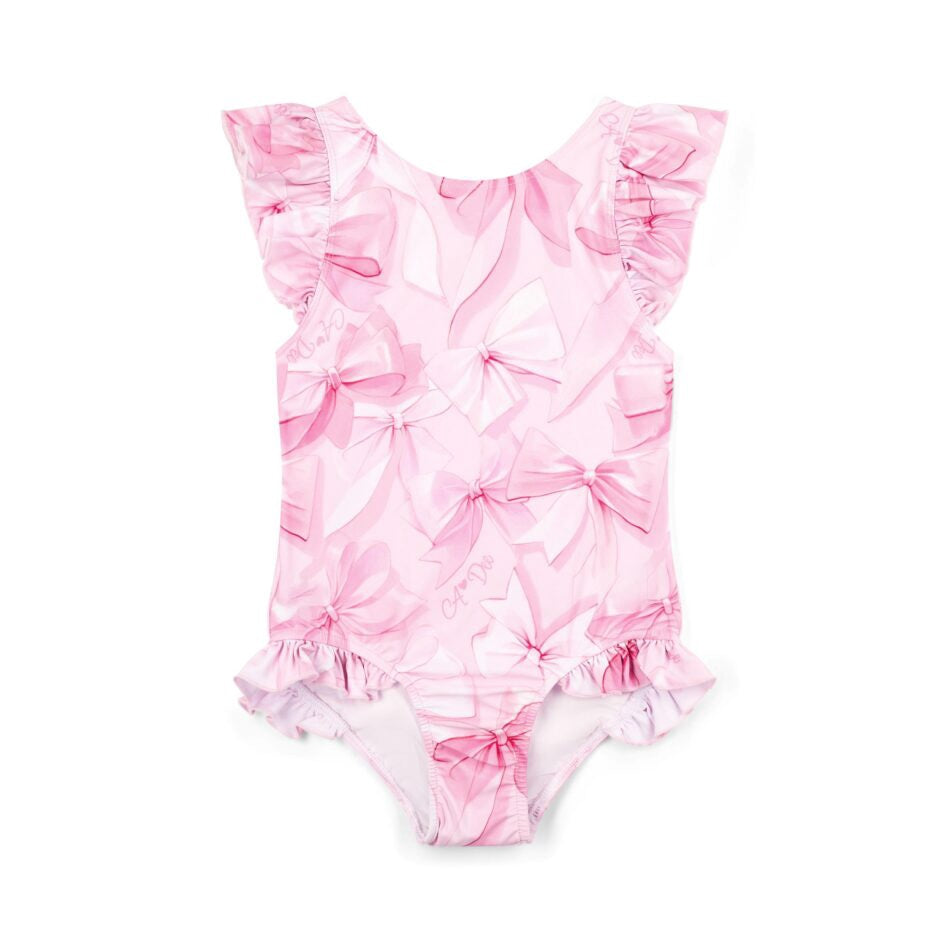 A’Dee Raya badpak met strik opdruk (pink blossom)