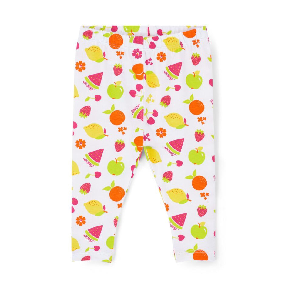 Little A Polly sweater legging set met fruit print (Bright White)
