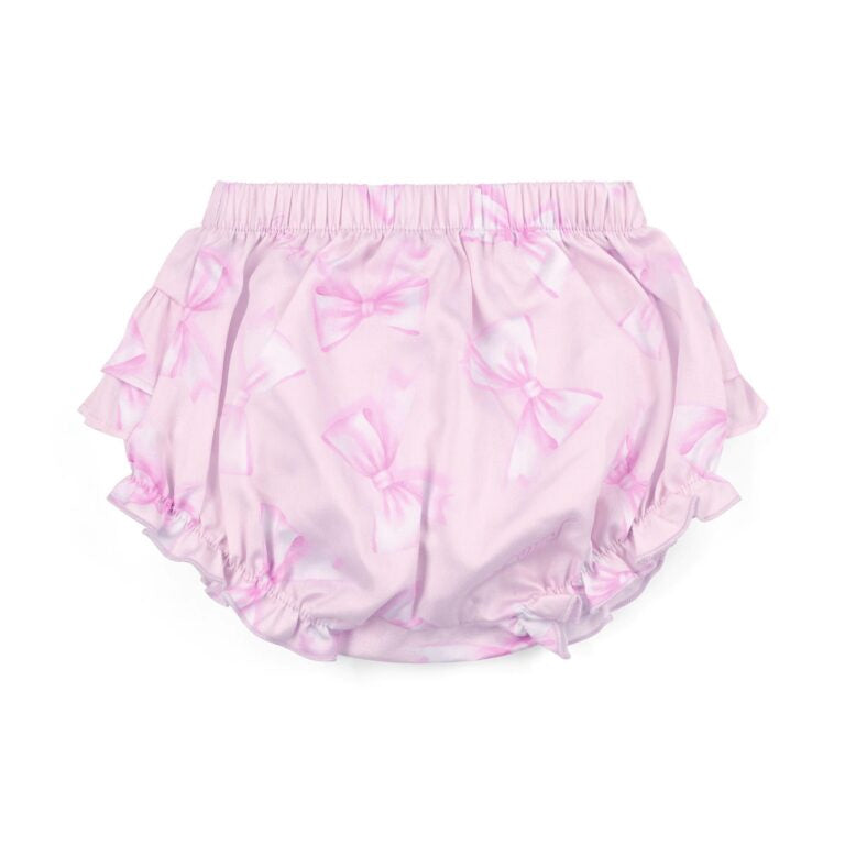 Little A Ocean strik broeksetje (Pink Blossom)