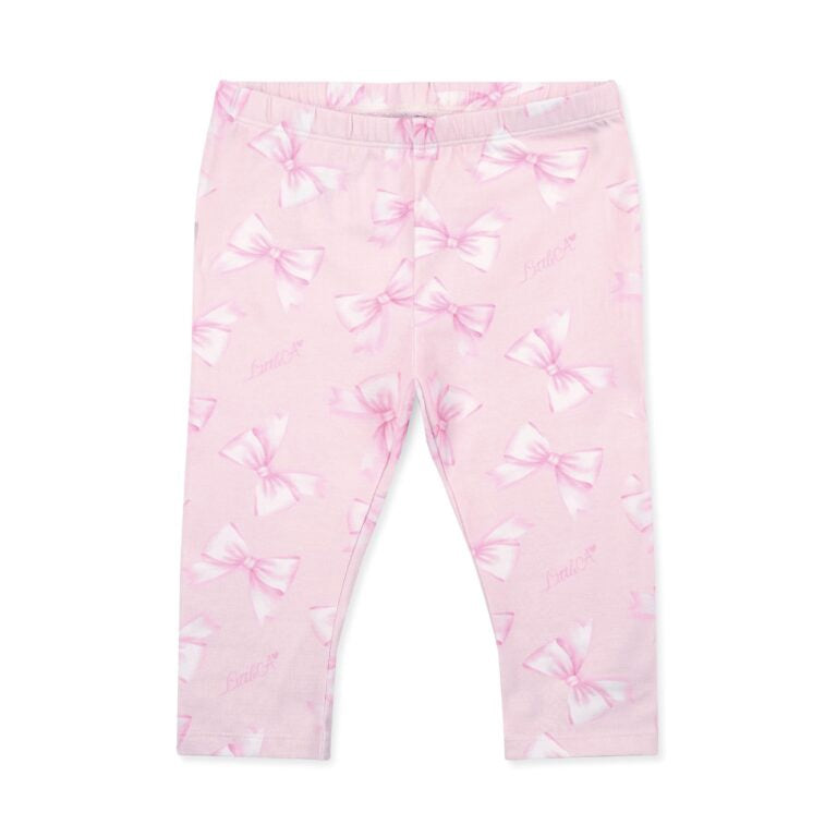 Little A Oriana strik print legging set (Bright White)