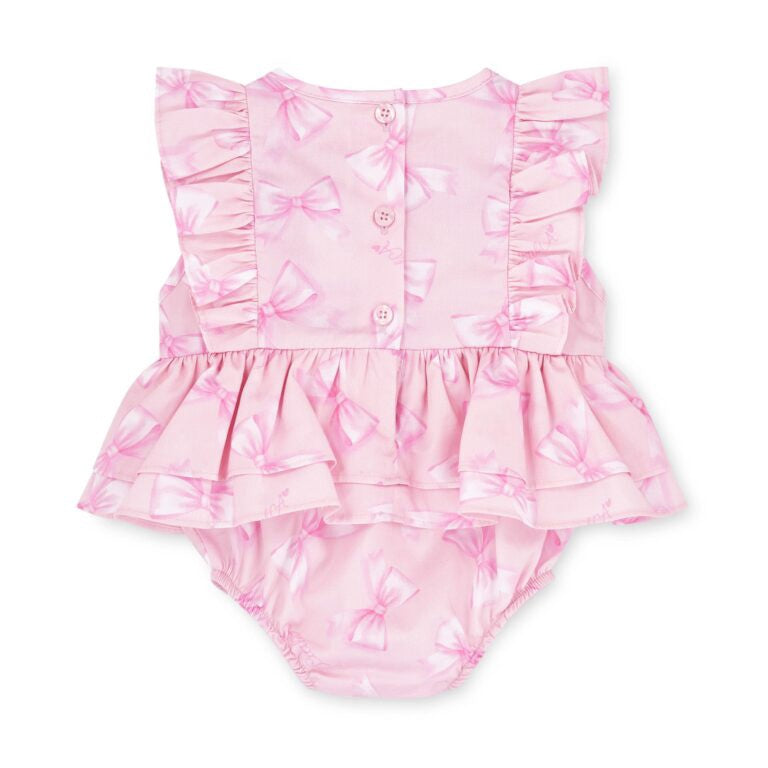 Little A Odessa strik print romper (Pink Blossom)