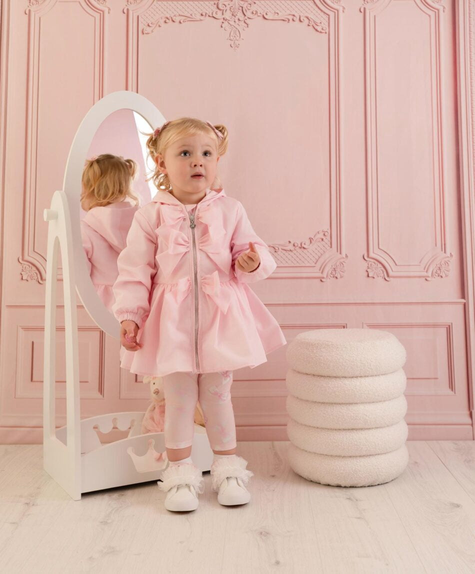 Little A Ophilia zomerjas met muts en strik detail (Pink Blossom)