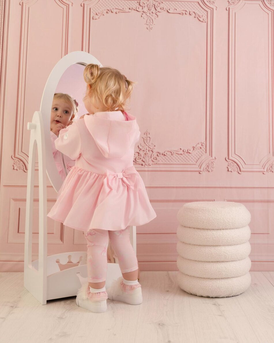 Little A Ophilia zomerjas met muts en strik detail (Pink Blossom)
