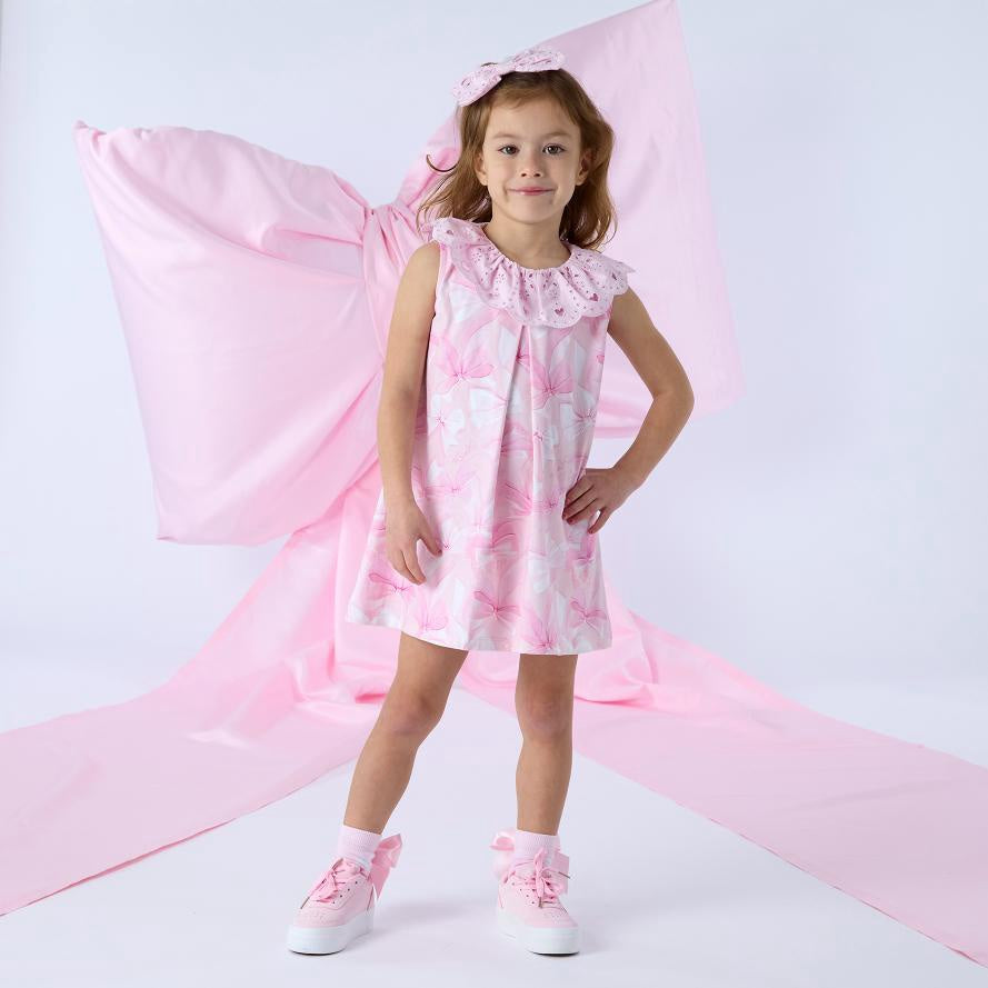 A’Dee Ruth strikprint jurk (pink bloosom)