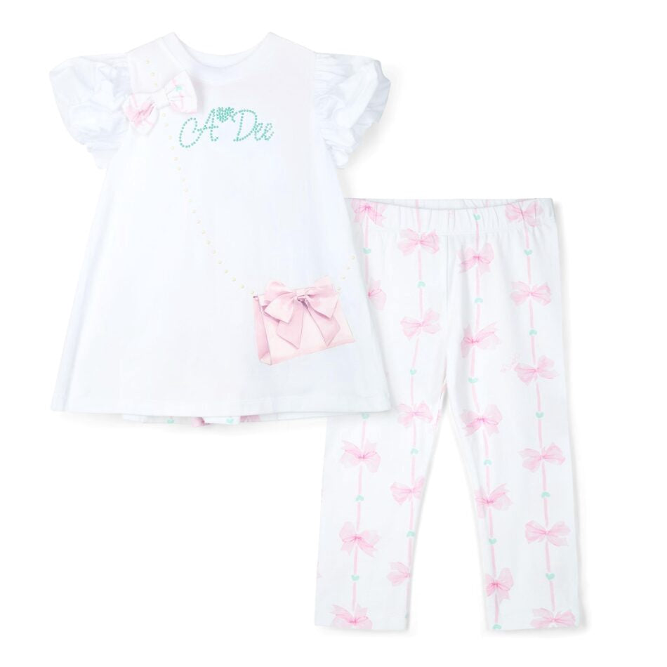 A’Dee Rita handtas opdruk legging set (bright white)
