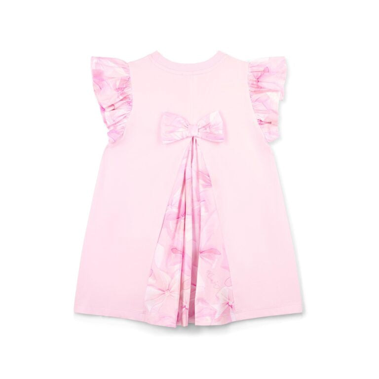 A’Dee Ria leggingset met strikprint contrasterende ruginzet (pink blossem)