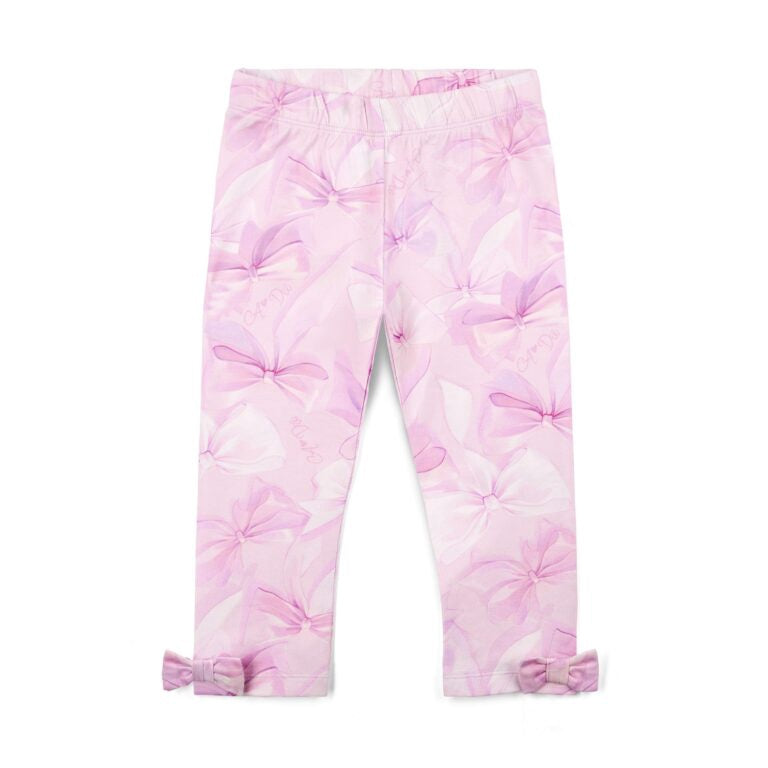 A’Dee Ria leggingset met strikprint contrasterende ruginzet (pink blossem)