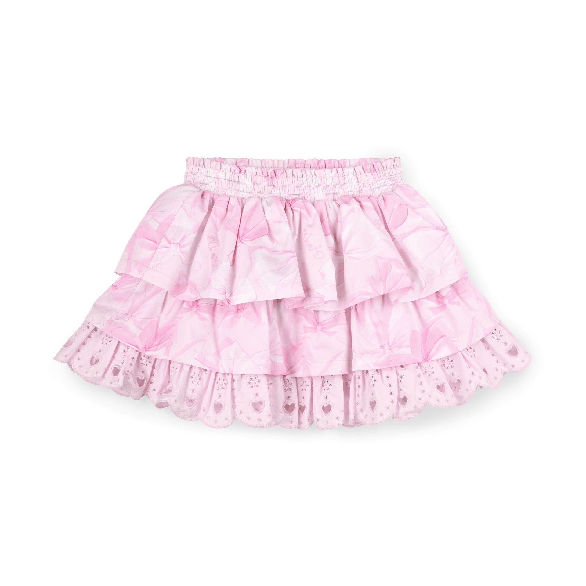 A'Dee Riri Meisjes Set Rok Strik Broderie (Bright White)