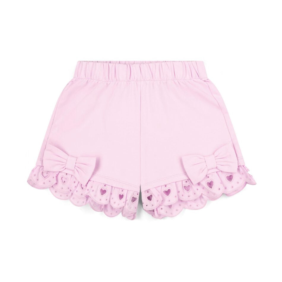 A’Dee Roxy korte broek set met strik opdruk (bright white)