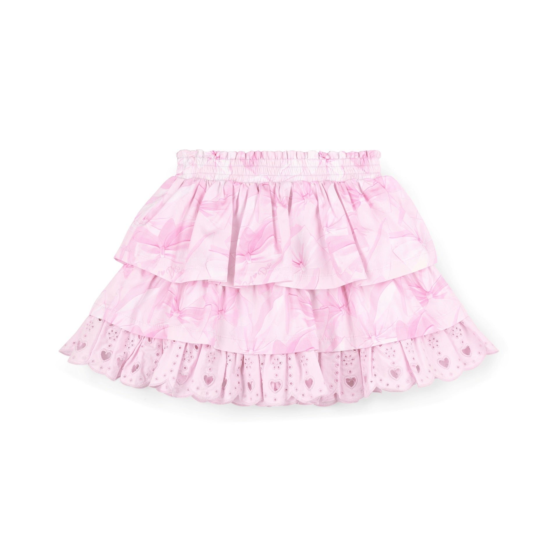 A'Dee Riri Meisjes Set Rok Strik Broderie (Bright White)
