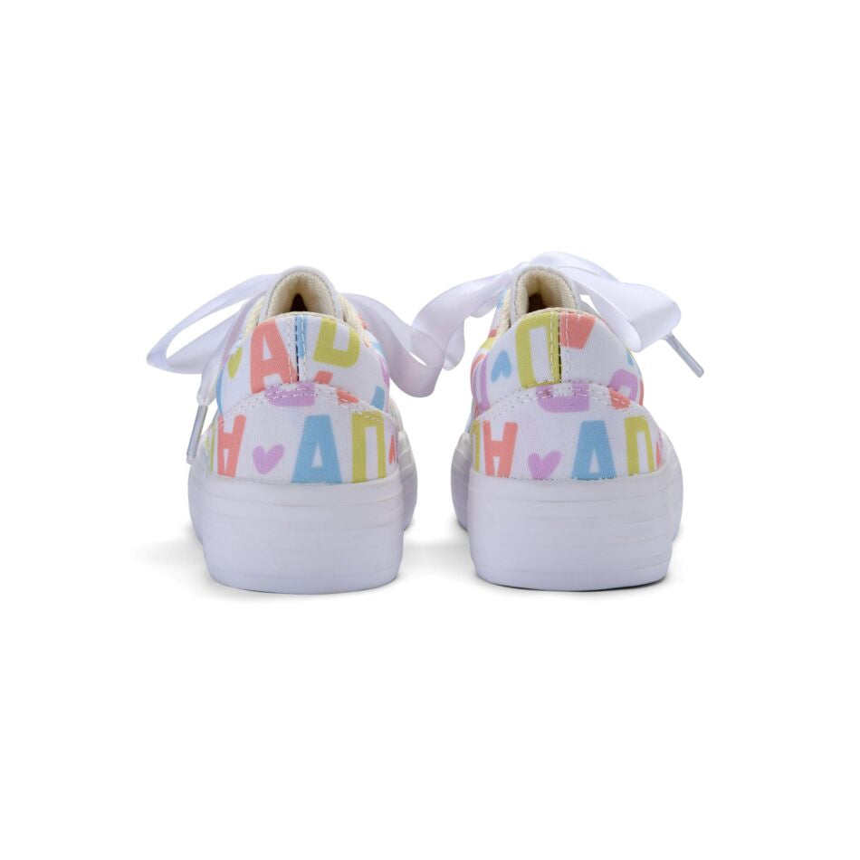 A’Dee Patty logo print sneaker (Bright White)