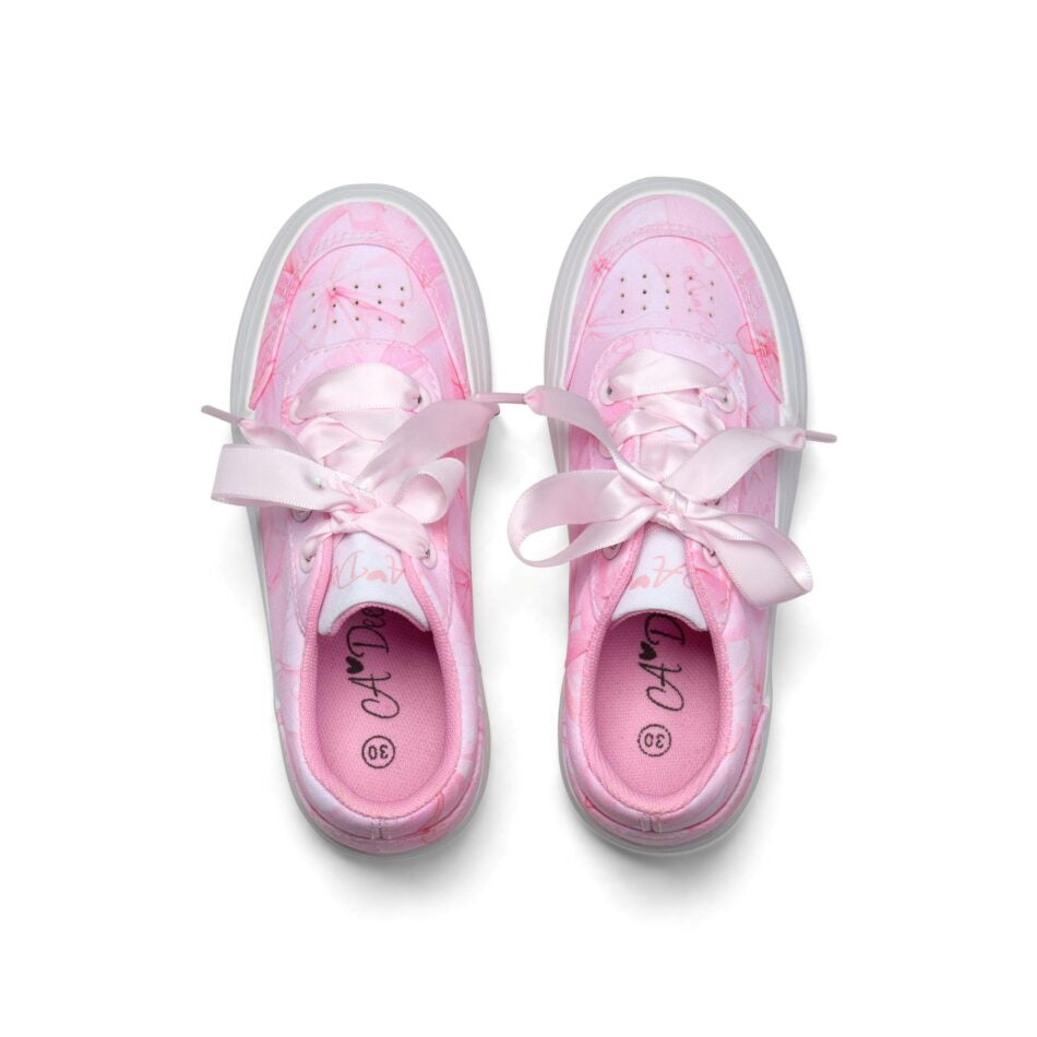 A’Dee Patty strik print sneakers (Pink Blossom)