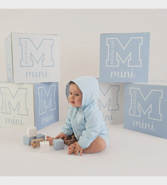 Mitch & Son Noah zomer jas licht blauw
