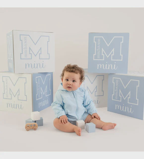 Mitch & Son Noah zomer jas licht blauw