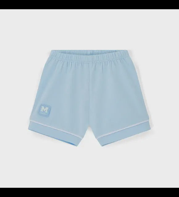 Mitch & Son Nico shirt met short licht blauw
