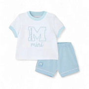 Mitch & Son Nico shirt met short licht blauw